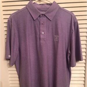 Mens Straight Down Purple Golf Shirt M Logo